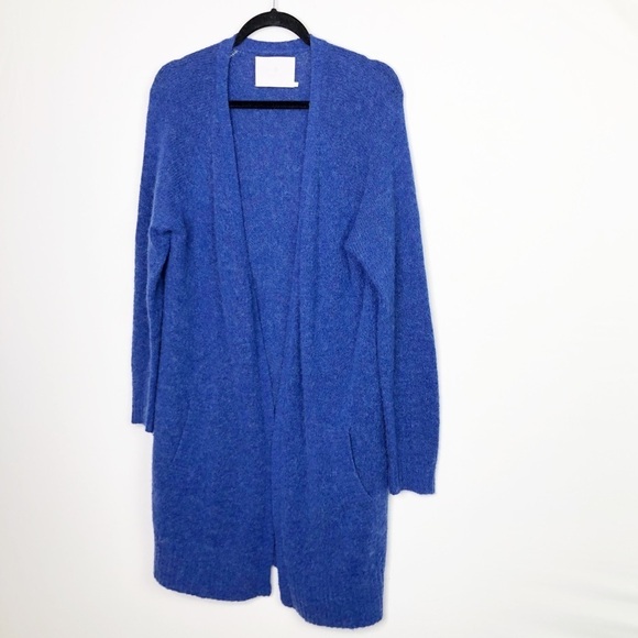 KAFFE Majkg Blue open front duster cardigan - Picture 3 of 9